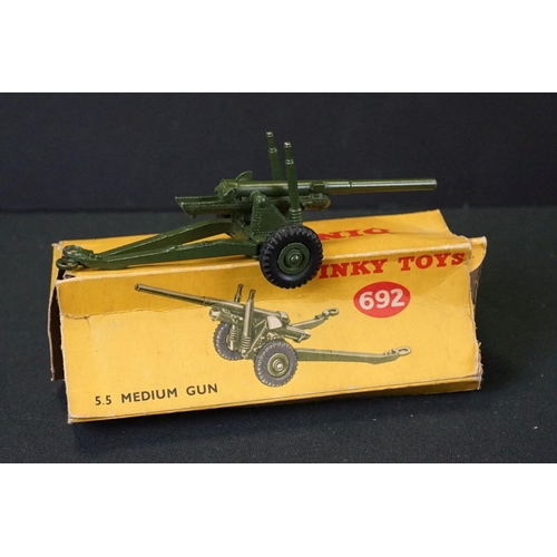 1257 - Seven Boxed Dinky military diecast models to include 2 x 677 Armoured Command Vehicles, 822 Half-Tra... 