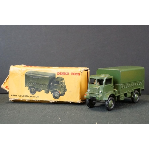 1257 - Seven Boxed Dinky military diecast models to include 2 x 677 Armoured Command Vehicles, 822 Half-Tra... 