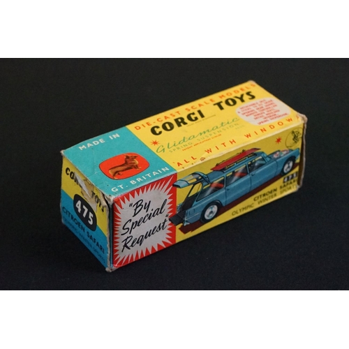 1302 - Boxed Corgi 475 Citroen Safari Olympic Winter Safari diecast model with 4 x skis & 1 x pole, diecast... 