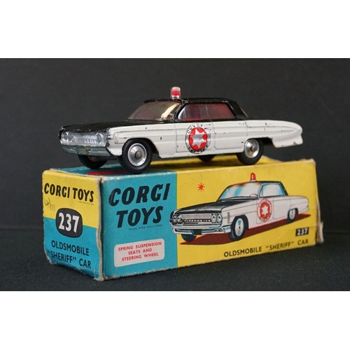 1303 - Two boxed Corgi Emergency Service diecast models to include 237 Oldsmobile Sheriff Car (box missing ... 