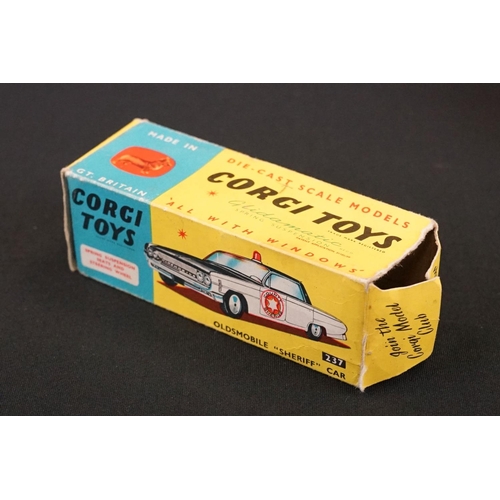 1303 - Two boxed Corgi Emergency Service diecast models to include 237 Oldsmobile Sheriff Car (box missing ... 