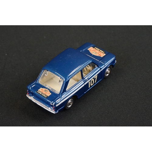 1305 - Boxed Corgi 328 Hillman Imp in Monte Carlo Trim diecast model in metallic blue, race number 107, die... 