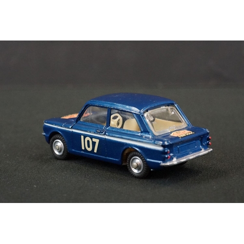 1305 - Boxed Corgi 328 Hillman Imp in Monte Carlo Trim diecast model in metallic blue, race number 107, die... 