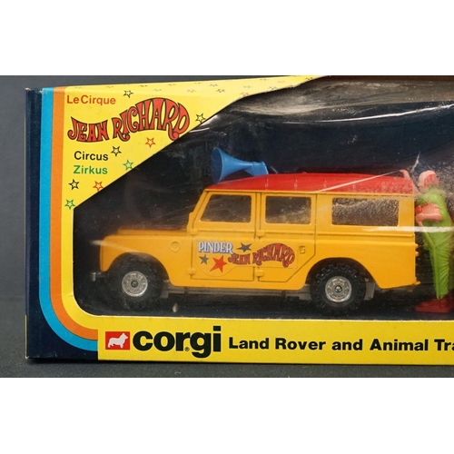 1310 - Two boxed Corgi Jean Richard diecast models to include 30 Land Rover and Animal Trailer and 426 Book... 