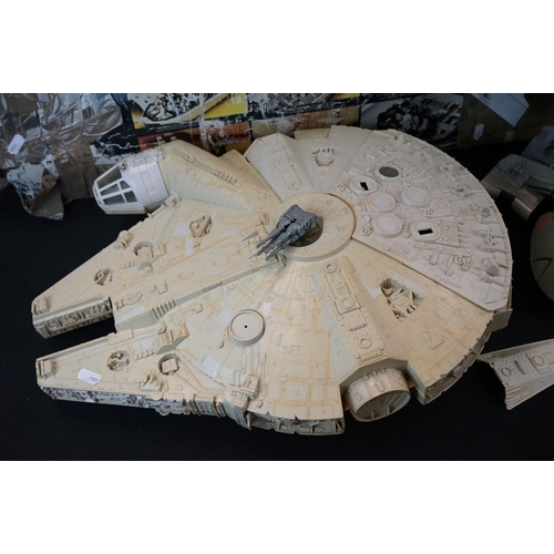 364 - Star Wars - Four original vehicles to include AT-AT, Slave I, Millennium Falcon & boxed Rebel Transp... 