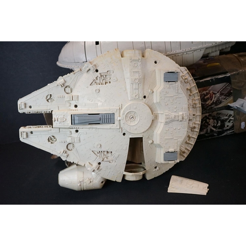 364 - Star Wars - Four original vehicles to include AT-AT, Slave I, Millennium Falcon & boxed Rebel Transp... 