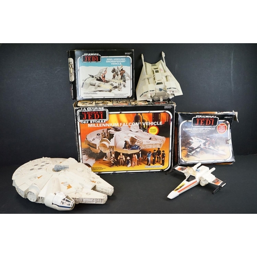 368 - Star Wars - Three original boxed Palitoy vehicle sets to include Millennium Falcon, Rebel Armoured S... 