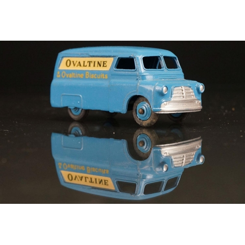 1007 - Boxed Dinky 481 Bedford 10 cwt Van Ovaltine diecast model with blue hubs, decals & diecast vg, box v... 