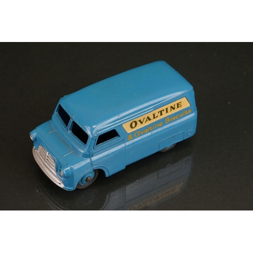 1007 - Boxed Dinky 481 Bedford 10 cwt Van Ovaltine diecast model with blue hubs, decals & diecast vg, box v... 