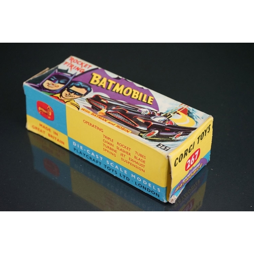 1010 - Boxed Corgi 267 Batmobile diecast model with Batman & Robin figures, secret instructions and 2 unuse... 