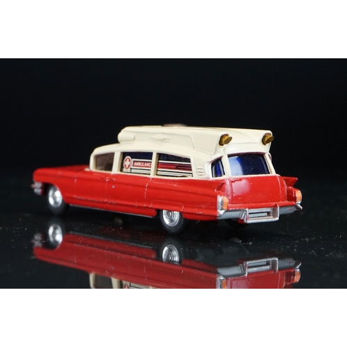 1013 - Four boxed Corgi diecast models to include 437 Superior Ambulance on Cadillac chassis (missing light... 