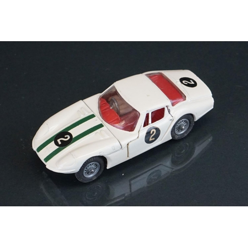 1019 - Three boxed Corgi diecast models to include 324 Marcos 1800 GT with Volvo engine in white, 312 E Typ... 