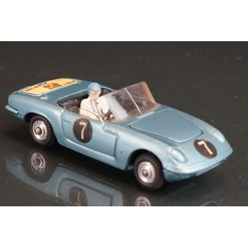 1019 - Three boxed Corgi diecast models to include 324 Marcos 1800 GT with Volvo engine in white, 312 E Typ... 