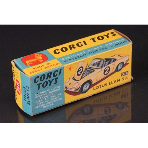 1022 - Two boxed Corgi diecast models to include 314 Ferrari Berlinetta 250 Le Mans and 318 Lotus Elan S2 w... 