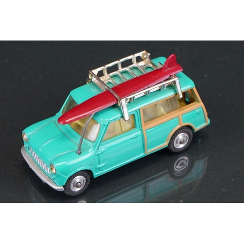 1024 - Boxed Corgi 485 Surfing with the BMC Mini Countryman diecast model with 1 x surfboard and surfer fig... 