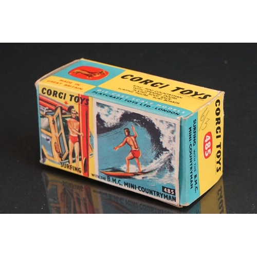 1024 - Boxed Corgi 485 Surfing with the BMC Mini Countryman diecast model with 1 x surfboard and surfer fig... 