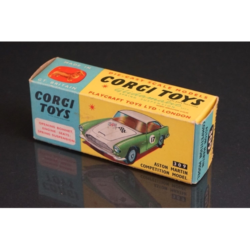 1025 - Three boxed Corgi diecast models to include 303 Mercedes Benz 300SL Open Roadster in sky blue, 309 A... 