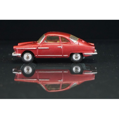 1026 - Two boxed Corgi diecast models to include 316 NSU Sport Prinz in deep metallic cerise and 251 Hillma... 