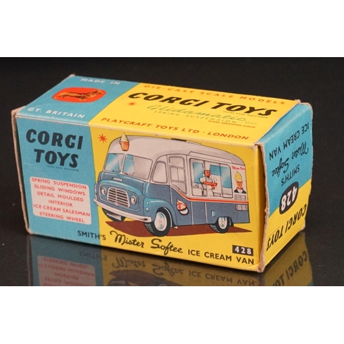 1027 - Boxed Corgi 428 Smith' Mister Softee Ice Cream Van diecast model, diecast & decals vg with minimal w... 