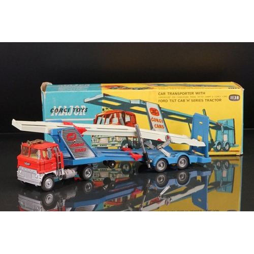 1028 - Three boxed Corgi Major diecast models to include 1138 Car Transporter with Ford Tilt Cab H Series T... 