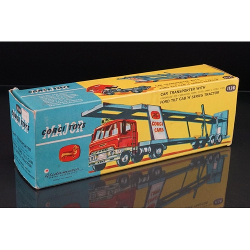 1028 - Three boxed Corgi Major diecast models to include 1138 Car Transporter with Ford Tilt Cab H Series T... 