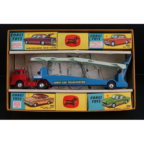 1029 - Boxed Corgi Major Gift Set 28 Carrimore Car Transporter with Bedford Tractor Unit & 4 Cars including... 