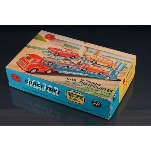 1029 - Boxed Corgi Major Gift Set 28 Carrimore Car Transporter with Bedford Tractor Unit & 4 Cars including... 