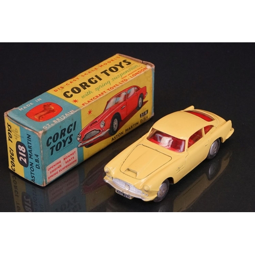 1035 - Three boxed Corgi diecast models to include 253 Mercedes Benz 220 SE Coupe in metallic maroon, 218 A... 