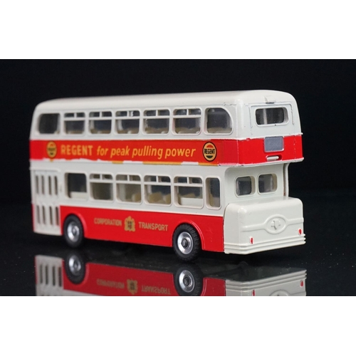 1039 - Two boxed Dinky diecast model buses to include 292 Leyland Atlantean Bus in red & white with Regent ... 