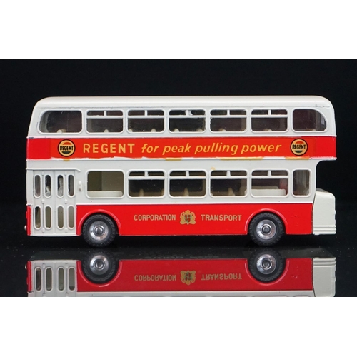 1039 - Two boxed Dinky diecast model buses to include 292 Leyland Atlantean Bus in red & white with Regent ... 