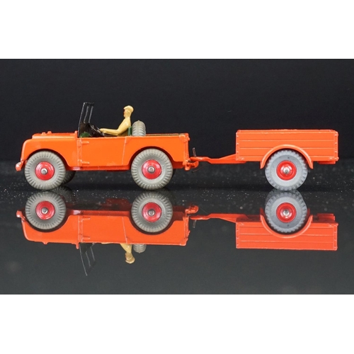 1040 - Two boxed Dinky diecast models to include 340 Land Rover in orange with driver, red hubs, dark green... 