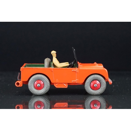 1040 - Two boxed Dinky diecast models to include 340 Land Rover in orange with driver, red hubs, dark green... 