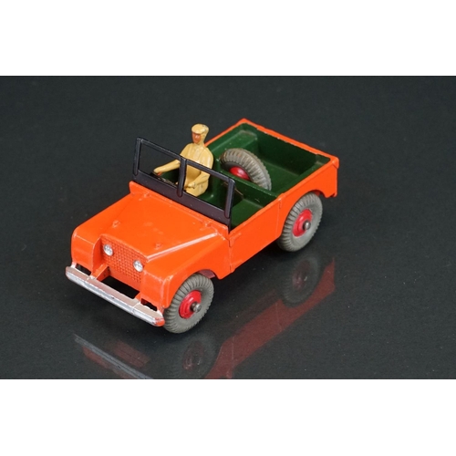 1040 - Two boxed Dinky diecast models to include 340 Land Rover in orange with driver, red hubs, dark green... 