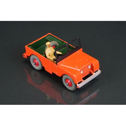 1040 - Two boxed Dinky diecast models to include 340 Land Rover in orange with driver, red hubs, dark green... 