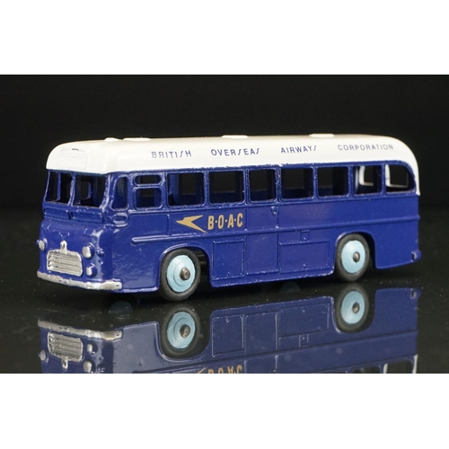 1043 - Boxed Dinky 283 BOAC Coach diecast model, decals excellent, light blue hubs, minor paint chips but d... 