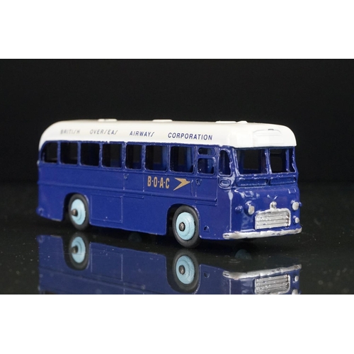 1043 - Boxed Dinky 283 BOAC Coach diecast model, decals excellent, light blue hubs, minor paint chips but d... 