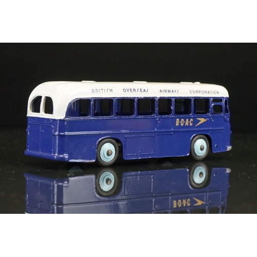 1043 - Boxed Dinky 283 BOAC Coach diecast model, decals excellent, light blue hubs, minor paint chips but d... 