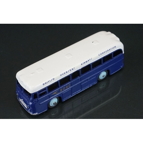 1043 - Boxed Dinky 283 BOAC Coach diecast model, decals excellent, light blue hubs, minor paint chips but d... 