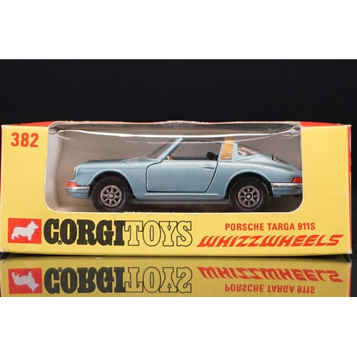 1062 - Four boxed Corgi Whizzwheels diecast models to include 374 4.2 Litre Jaguar E Type 2+2 in yellow, 30... 