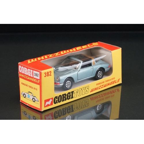 1062 - Four boxed Corgi Whizzwheels diecast models to include 374 4.2 Litre Jaguar E Type 2+2 in yellow, 30... 