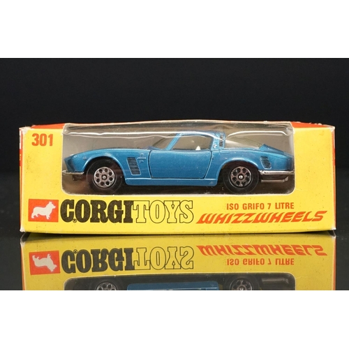 1062 - Four boxed Corgi Whizzwheels diecast models to include 374 4.2 Litre Jaguar E Type 2+2 in yellow, 30... 