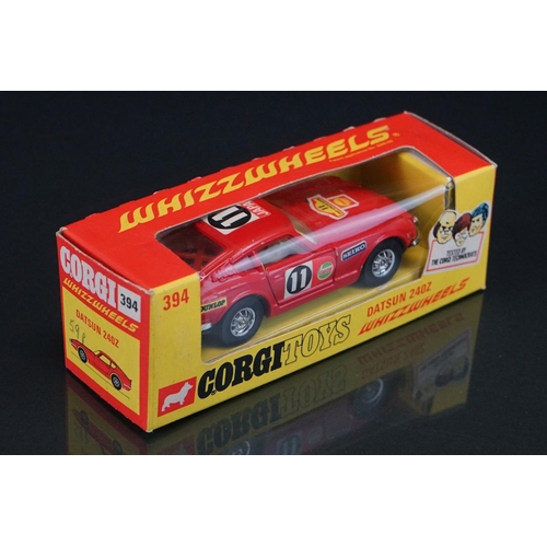 1062 - Four boxed Corgi Whizzwheels diecast models to include 374 4.2 Litre Jaguar E Type 2+2 in yellow, 30... 