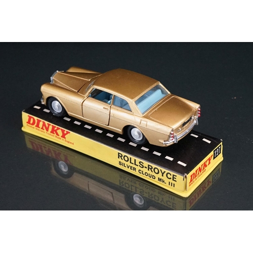 1063 - Three cased Dinky diecast models to include 213 Ford Capri Rally Car in metallic red (crack to case)... 