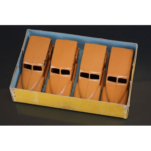 1065 - Trade boxed Dinky 27F 4 Estate Car diecast models, complete, all in pale brown and showing some pain... 