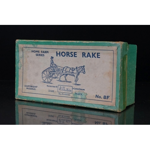 1072 - Two boxed Britains Home Farm Series metal models to include 5F Farm Waggon and No 8F Horse Rake, bot... 