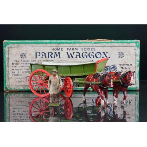 1072 - Two boxed Britains Home Farm Series metal models to include 5F Farm Waggon and No 8F Horse Rake, bot... 