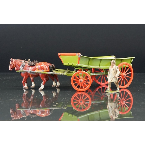 1072 - Two boxed Britains Home Farm Series metal models to include 5F Farm Waggon and No 8F Horse Rake, bot... 