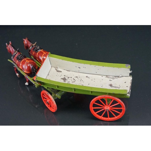 1072 - Two boxed Britains Home Farm Series metal models to include 5F Farm Waggon and No 8F Horse Rake, bot... 