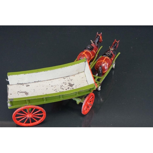 1072 - Two boxed Britains Home Farm Series metal models to include 5F Farm Waggon and No 8F Horse Rake, bot... 