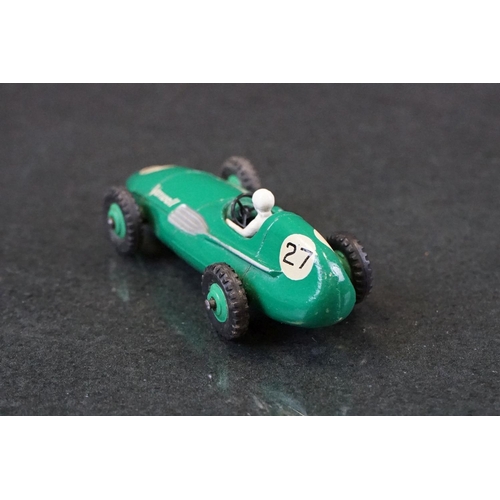 1322 - Two boxed Dinky diecast racing cars to include 239 Vanwall in green with driver, vg with vg decals, ... 